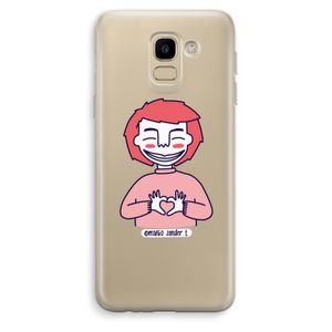 Hartje: Samsung Galaxy J6 (2018) Transparant Hoesje