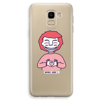 Hartje: Samsung Galaxy J6 (2018) Transparant Hoesje