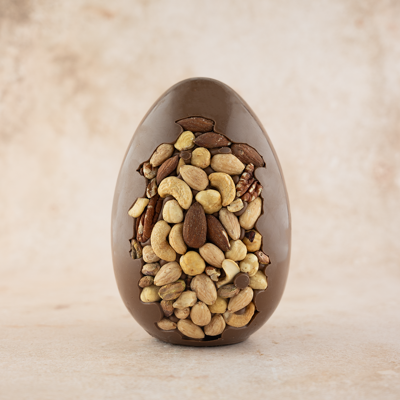 Chocolade paasei (hol) melk / noten (350 gram)