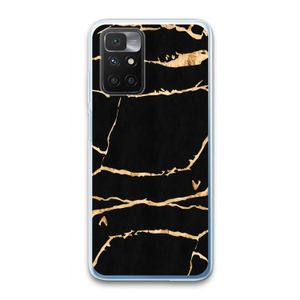 Gouden marmer: Xiaomi Redmi 10 Transparant Hoesje