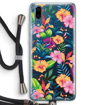 Tropisch 2: Huawei P20 Transparant Hoesje met koord