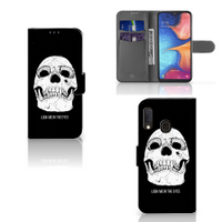 Telefoonhoesje met Naam Samsung Galaxy A20e Skull Eyes