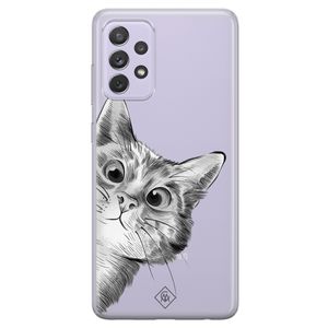 Samsung Galaxy A72 transparant hoesje - Peekaboo