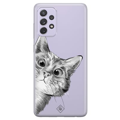 Samsung Galaxy A72 transparant hoesje - Peekaboo