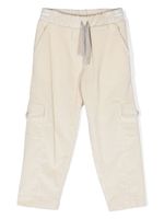 Eleventy Kids pantalon côtelé à lien de resserrage - Blanc