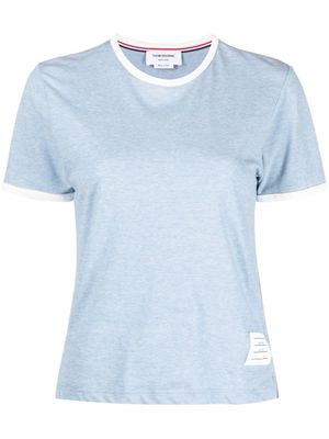 Thom Browne t-shirt à bords contrastants - Bleu