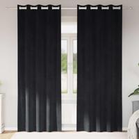 VidaXL Verduisterende gordijnen 2 pcs zwart 140 x 225 cm fluweel