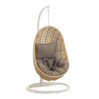 Kave Home Hangstoel met standaard 'Cira' kleur Naturel/Beige Kave Home Hangstoel met standaard 'Cira' kleur Naturel/Beige