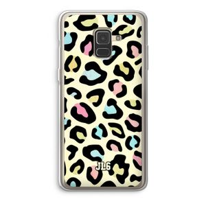 Leopard pattern: Samsung Galaxy A8 (2018) Transparant Hoesje