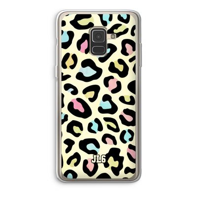 Leopard pattern: Samsung Galaxy A8 (2018) Transparant Hoesje