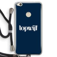 Topwijf Navy: Huawei Ascend P8 Lite (2017) Transparant Hoesje met koord