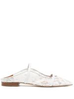 Malone Souliers mules Maureen à fleurs - Blanc