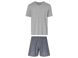 LIVERGY Heren pyjama (M (48/50), Groen/grijs)