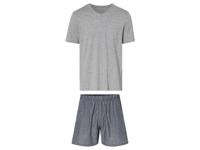 LIVERGY Heren pyjama (XL (56/58), Groen/grijs)
