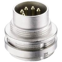 Lumberg 0314 08-1 DIN-connector Stekker, inbouw verticaal Aantal polen: 8 Zilver 1 stuk(s) - thumbnail