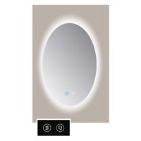 Spiegel Sanicare TuTTi Ovaal 100x70 cm met LED Ambiance Rondom en spiegelverwarming