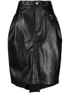 Junya Watanabe jupe asymétrique à design drapé - Noir
