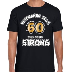 Cadeau T-shirt voor heren - veteranen team - zwart - verjaardag - 60 jaar