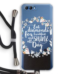 Diamonds: Honor 10 Transparant Hoesje met koord