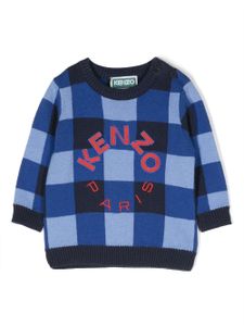 Kenzo Kids sweat à logo brodé - Bleu