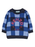 Kenzo Kids sweat à logo brodé - Bleu - thumbnail