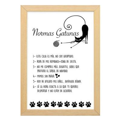Wanddecoratie Wit Katten 35 x 25 cm 32 x 25 cm (1 Stuks)