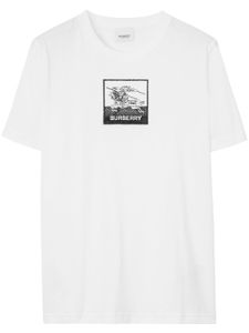 Burberry t-shirt en coton à logo - Blanc