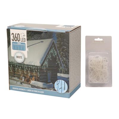 IJspegel verlichting wit buiten 360 lampjes met dakgoot haakjes