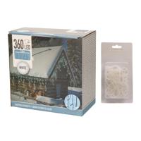 IJspegel verlichting wit buiten 360 lampjes met dakgoot haakjes