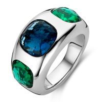 TI SENTO-Milano 12285DB Ring zilver-zirconia blauw-groen