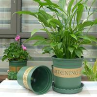 1 gallon bloem potten Plant kwekerij potten kunststof potten creatieve Gallons potten met lade grootte: 17 5 * 16 * 16 cm