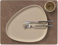 LIND DNA Placemats Nupo - Leer - Brown / Sand - dubbelzijdig - 45 x 35 cm - 2 Stuks