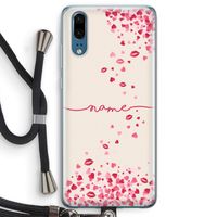 Hartjes en kusjes: Huawei P20 Transparant Hoesje met koord