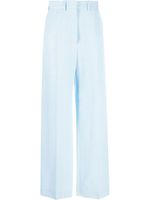 Casablanca pantalon ample à taille haute - Bleu