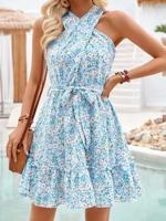 Casual Floral Loose Dress With No