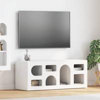 TV-kast Wit 100 x 35 x 40 cm Bewerkt hout