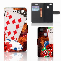 Huawei P9 Lite Wallet Case met Pasjes Casino - thumbnail