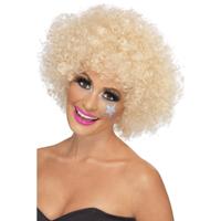 Carnaval verkleed Mega afro pruik - blond - krullen - dames - Seventies