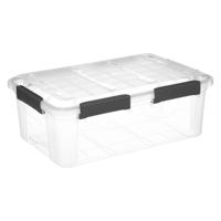 5Five opberg Box met deksel - Protect - 32 liter - 58 x 39 x 22 cm - kunststof - transparant 5Five opberg Box met deksel - Protect - 32 liter - 58 x 39 x 22 cm - kunststof - transparant