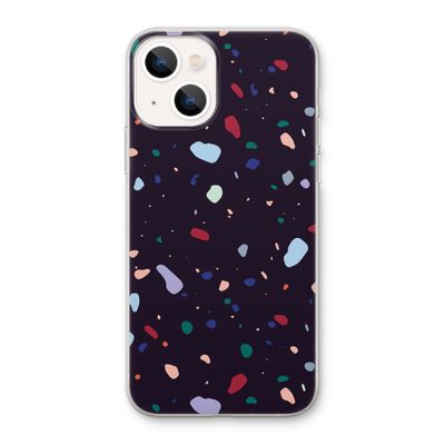 Dark Rounded Terrazzo: iPhone 13 Transparant Hoesje
