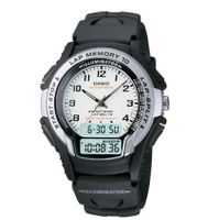 Horlogeband Casio 10018051 / WS-300-7B Kunststof/Plastic Zwart 18mm