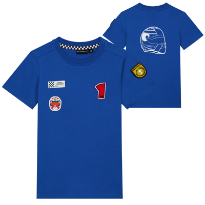 MV Kids - T-shirt Badges - Kobalt - 146-152 - Max Verstappen