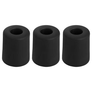 Deurbuffer - 3x - deurstopper - zwart - rubber - 35 x 30 mm - schroefbevestiging