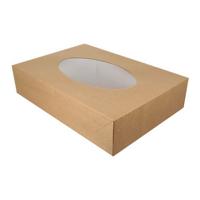 Cateringdoos - Bio Kraft Met Venster 36x25x8cm - 10 stuks