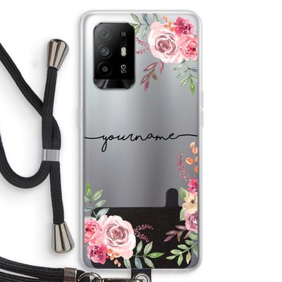 Rozen: Oppo A95 5G Transparant Hoesje met koord