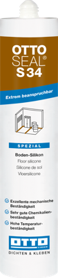 Ottoseal S34 Silicone voor vloervoegen 310ml - Stofgrijs C89