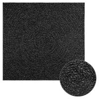 VidaXL Vloerkleed zizur binnen en buiten 120x120cm jute look antraciet
