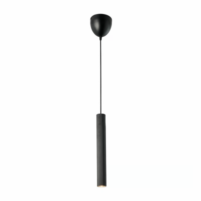 Hanglamp zwart smal ribbel Vico metaal gu10 led