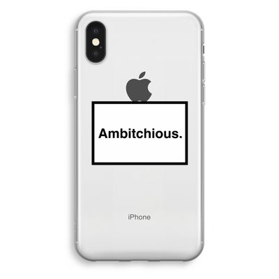 Ambitchious: iPhone XS Transparant Hoesje
