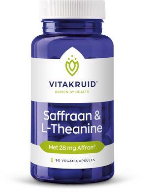 Vitakruid Saffraan 28 mg (Affron®) & L-Theanine Groene Thee 90